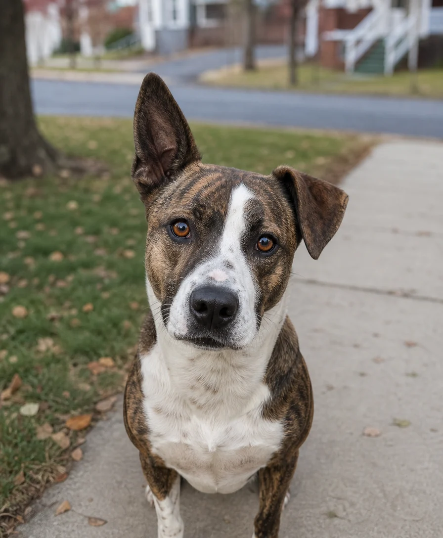 Unique one-of-one mixed-breed dog Doggiedex portrait